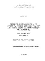 MỘT HƯỚNG mở RỘNG ĐỊNH lí về sự tồn tại VECTOR RIÊNG của TOÁN tử lõm TRONG KHÔNG GIAN BANACH THỰC nửa sắp THỨ tự