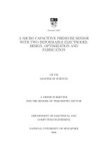 A micro capacitive pressure sensor with two deformable electrodes   design, optimization and fabrication