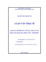 Quản lý chi phí xây lắp tại công ty cổ phần xây dựng số 1 phúc yên vĩnh phúc