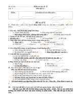 Đề thi và đáp an họckì II Môn Địa Lí