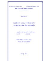 nghiên cứu giá đất ở trên địa bàn huyện cẩm thủy, tỉnh thanh hóa