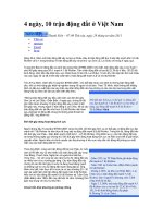 4 ngày, 10 trận động đất ở Việt Nam