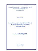 Đánh giá hoạt động của văn phòng đăng ký quyền sử dụng đất quận hoàng mai, thành phố hà nội