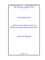 Nghiên cứu phát triển sản xuất cam trên địa bàn huyện nghi lộc, tỉnh nghệ an