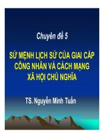 Sứ mệnh lịch sử của giai cấp công nhân và cách mạng xã hội chủ nghĩa 