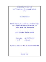 Tìm hiểu thực trạng và đánh giá vai trò hoạt động của văn phòng đăng ký quyền sử dụng đất thành phố hà tĩnh tỉnh hà tĩnh