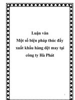 Một số biện pháp thúc đẩy xuất khẩu hàng dệt may tại công ty hà phát 