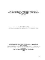 The development of health care system in malaysia   with special reference to government health services, 1970 2000 