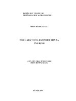 Luận văn tính h khả vi của hàm nhiều biến và ứng dụng 