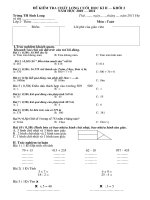 đề thi cuối học kì 2 lớp 2 ( Toán + Tiếng việt)