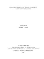 Application of deep ultraviolet lithography in magnetic nanostructures 