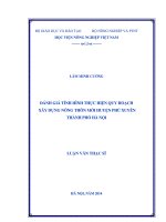 Đánh giá tình hình thực hiện quy hoạch xây dựng nông thôn mới huyệ phú xuyên thành phố hà nội