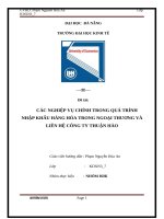các nghiệp vụ kinh doanh xuất nhập khẩu