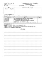 Tổng hợp đề kiểm tra sinh học 8