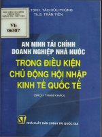 an tinh tài chính doanh nghiệp nhà nước trong điều kiện chủ động hội nhập kinh tế quốc tế