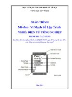 Giáo trình vi mạch số lập trình nghề điện tử công nghiệp trình độ cao đẳng 