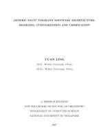Generic fault tolerant software architecture  modeling, customization and verification 