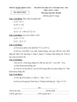 Đề kiểm tra học kì 1 lớp 6 môn toán năm học 2014   2015 huyện bình giang, hải dương