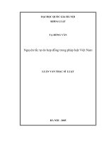Nguyên tắc tự do hợp đồng trong pháp luật việt nam