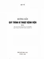 Hướng dẫn quy trình kĩ thuật bệnh viện   tập 3