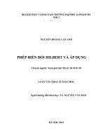 Luận văn thạc sĩ toán phép biến đổi hilbert và áp dụng 