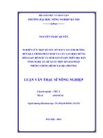 Nghiên cứu một số yếu tố nguy cơ ảnh hưởng đến quá trình phát sinh và lây lan hội chứng rối loạn hô hấp và sinh sản ở lợn trên địa bàn tỉnh nghệ an, đề xuất một số giải pháp phòng chống bệnh tại địa phương