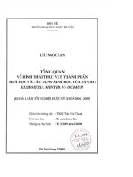 Tổng quan về hình thái thực vật thành phần hóa học và tác dụng sinh học của ba chi elsholtzia, mentha và ocimum