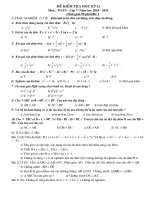 Tuyển tập các đề thi học kỳ 2 năm 2010 2011