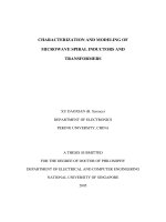 Characterization and modeling of microwave spiral inductors and transformers