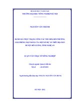 Đánh giá thực trạng công tác thu hồi, bồi thường, giải phóng mặt bằng của một số dự án trên địa bàn huyện đô lương, tỉnh nghệ an