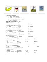 ĐỀ THAM KHẢO TIẾNG ANH 5