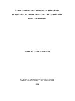 Evaluation of the anti diabetic properties of averrhoa bilimbi in animals with experimental diabetes mellitus