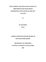 Development and application of hollow fiber protected liquid phase microextraction for trace organic analysis 