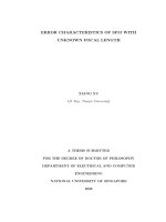 Error characteristics of SFM with unknown focal length