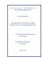 Quản trị nhân lực tại công ty cổ phần thương mại và vận tải petrolimex hà nội