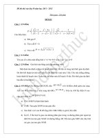 Đề thi thử vào lớp 10 năm học 2011 2012