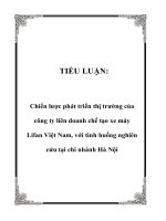 Chiến lược phát triển thị trường của công ty liên doanh chế tạo xe máy lifan việt nam, với tình huống nghiên cứu tại chi nhánh hà nội 