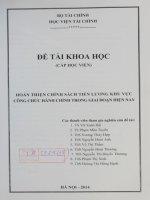 hoàn thiện chính sách tiền lương khu vực công chức hành chính trong giai đoạn hiện nay