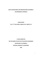 Essays on behavioral and organizational economics an experimental approach