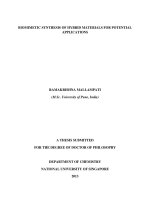 Biomimetic synthesis of hybrid materials for potential applications