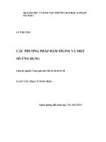 Luận văn thạc sĩ toán các phương pháp hàm spline và một số ứng dụng 