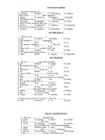 ĐỀ THI TIẾNG ANH LỚP 4 ĐỀ SỐ 3