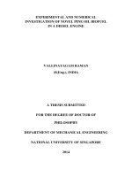 Experimental and numerical investigation of novel pine oil biofuel in a diesel engine