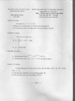 Đề toán 12 phổ cập HKII
