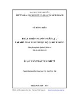 Phát triển nguồn nhân lực tại nhà máy để phát triển nguồn nhân lực