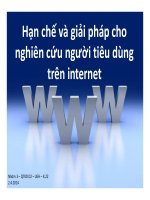 Hạn chế và giải pháp cho nghiên cứu người tiêu dùng trên internet 