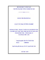 Đánh giá thực hiện và đề xuất giải pháp nâng cao hiệu quả việc thực hiện quyền sử dụng đất thành phố vinh   tỉnh nghệ an giai đoạn 2005   2011