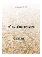 Bài giảng mô hình hồi quy tuyến tính