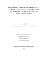 Integrated analysis of audiovisual signals and external information sources for event detection in team sports video 