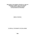 The impact of formal political ties on domestic firms exit following competitive foreign entry in transition economies 